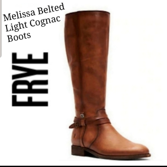 Frye Melissa Belted Tall Leather Boots in … - Picture 2 of 6